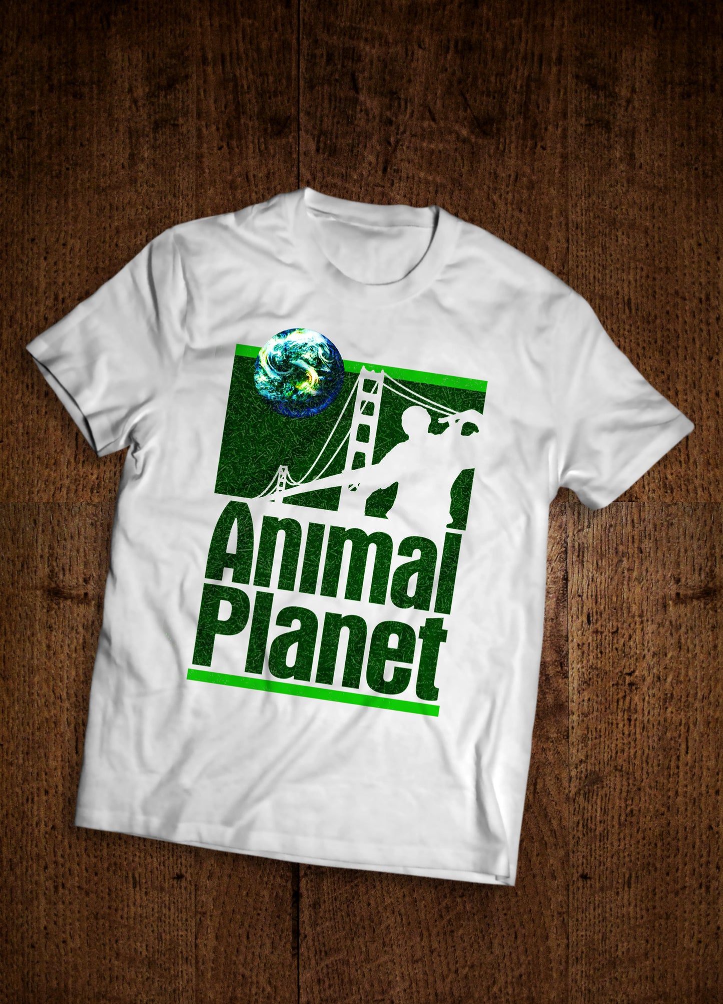 ANIMAL PLANET BLACK / WHITE LOGO TEE